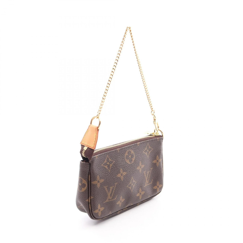 LOUIS VUITTON Brown Monogram Leather Pochette Mini Bag - Picture 2 of 6